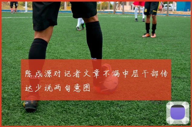 陈戌源对记者文章不满中层干部传达少说两句意图